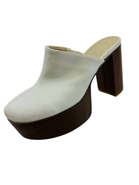 Urban Outfitters white platform clog mules Size 7 Ellie bohemian Scandigirl